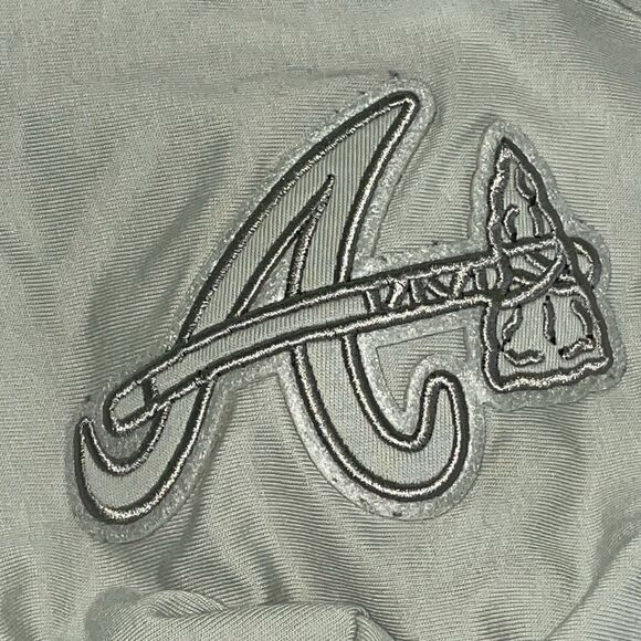 Pro Standard Atlanta Braves Green Short Sleeved Hoodie Size S - Picture 6 of 14